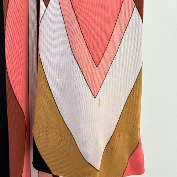 EMILIO PUCCI CORAL MULTI ICONIC PRINT MARILYN STYLE DRESS SIZE IT 40 / US 6 - Picture 13 of 17